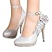 getmorebeauty Women's Glitter Sequins Strappy Closed Toes Dress Wedding Shoes