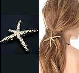 Hair Clip for Women Girl Baby Beach Hair Barrette Starfish Wedding Prom Hairpin