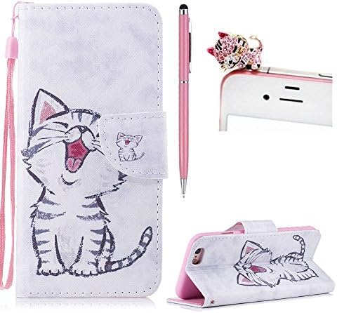 For iPhone 6 Flip Wallet Leather Case,For iPhone 6S Cute Pattern Design Case,SKYXD Smile Cat Painted PU Leather Flip Fold with Card Holder Magnetic Closure Protective Case for iPhone 6/6S 4.7"