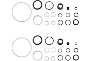 FSTURIOS 34PCS Floor Jack Seal Kit, 3 Ton Horizontal Hydraulic Jack O-Ring Seal with Oil Filler Plug, Complete Repair Set Rub