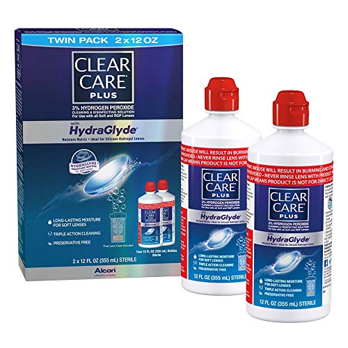 Clear Care Plus Cleaning and Disinfecting Solution with Lens Case, Twin Pack
