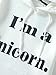 PERSUN Women's Cute White I am a Unicorn Hoodie Long sleeve pullover hooded sweatshirt for teens girls 10-12, Small