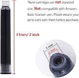 erofa Hongdian Fountain Pen Ink Cartridges Black 30 Pack 3.4 mm Bore view 6