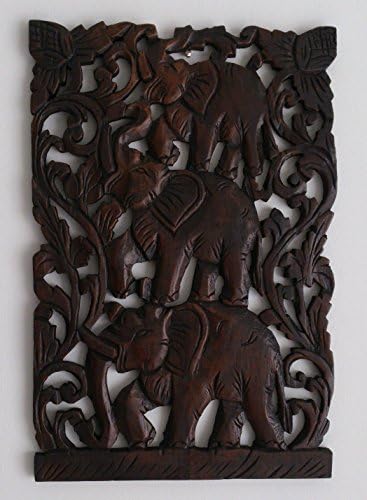 Teakwood Elephant Wall Décor