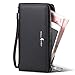 William POLO Men's Genuine Leather Zip Around Long Purse Mens Wallet Money Clip