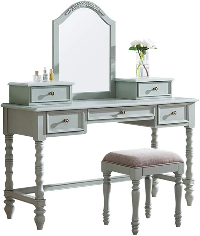 SXNYLY Solid Wood Dressing Table and Dressing Table One