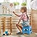 ACSTEP Folding Step Stool for Adults 11 Height Lightweight Plastic Stepping Stool Foldable Step Stool Hold up to 300lbs Non Slip Collapsible Stool Blue