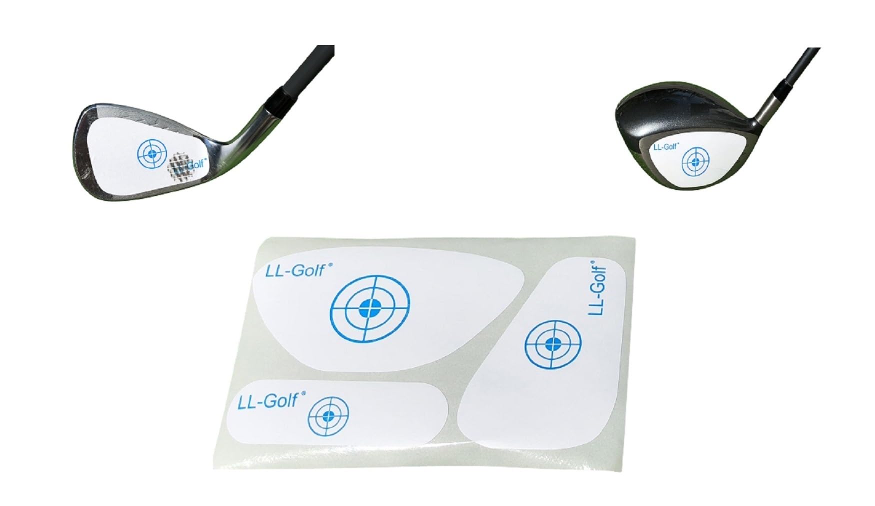 LL-Golf® 90 pieces Golf Impact tape Set with 30 labels each for Driver/Wood, Iron/wedge and small Wood/Hybrid/Sweet Spot Labels/RH