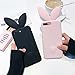 VERYLULU Lover Couple Case Set of 2PCS 3D Cute Cartoon Bunny Pink Rabbit Ears Tail Back Girls Lover Soft Silicone Phone Coque Cover Case For Apple iPhone 7 and for iPhone 8 (4.7