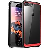 Supcase Unicorn Beetle Series Hybrid Protective Clear Case for Apple iPhone 7 Plus, Red/Black