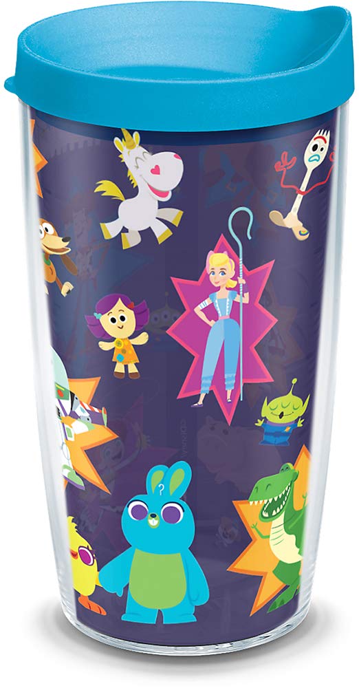 Tervis Disney Pixar Toy Story 4 Collage Made in USA Double Walled Insulated Tumbler Travel Cup Keeps Drinks Cold & Hot, 16oz, Classic