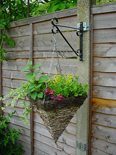 POSTFIX® PF10V - Value Pack of 4 - Fix Your OWN Hanging Basket Brackets to 4" x 4" Slotted Concrete Fence Posts NO Drilling!