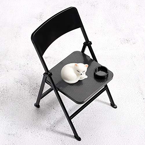 1/6 Scale Folding Mini Chair Dolls Folding Chair Playsets Miniature Furniture Toy Folding Doll