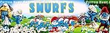 Personalized The Smurfs Banner Birthday Poster Custom Name Painting Wall Art Decor