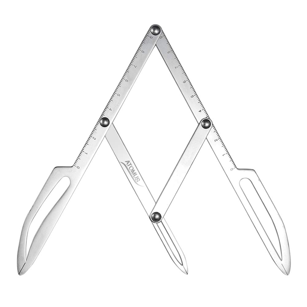 ATOMUS Tattoo Eyebrow Ruler Three-point Positioning Microblading Stencil Ruler For Eyebrows Measuring Golden Ratio Calipers Permanent Makeup Shaping Tool