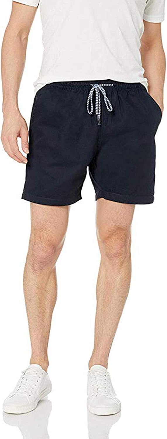 mens shorts with elastic waist and drawstring