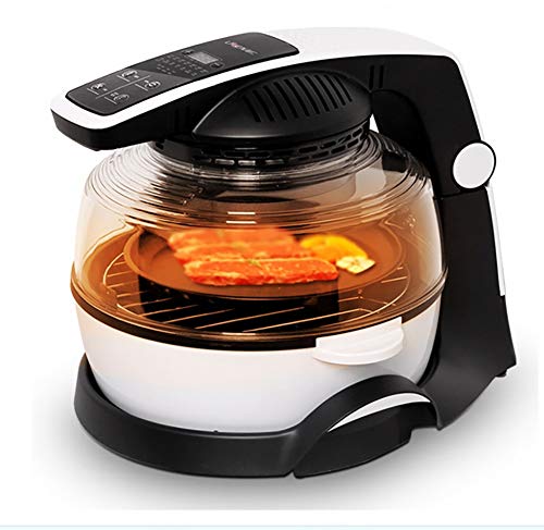 New Air Fryer, 1200W Home Smart No Fryer, 10L Large Capacity Fries Machine, Black,Containing Recipes,Healthy Cookware Food Oven
