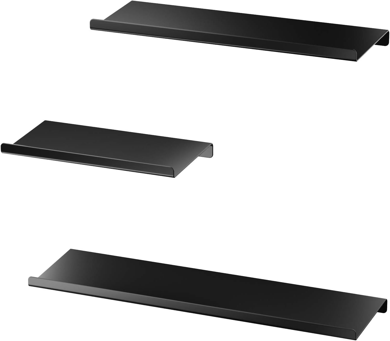 SRIWATANA Floating Shelves Set Wall Mounted Metal Shelves Space Saving