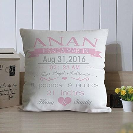 Personalized Baby Pillow Baby Birth Stat Pillows Birth