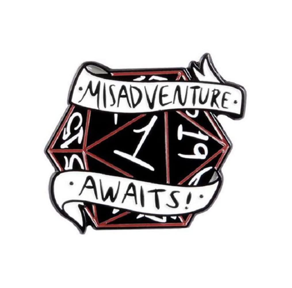 20 Face Dice Metal Enamel Brooch Fashion Personality D20 DnD Dice Game Badge Pin Costume Backpack Jewelry Gift