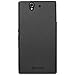 Amzer AMZ95608 Dual Tone TPU Gel Hybrid Skin Fit Case Cover for Sony Xperia Z L36i - 1 Pack - Skin - Retail Packaging - Solid Black