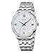 Men's Steel Analog Wrist Watch Quartz Business Watch Roman Numeral Silver Metal Casual Watch for Male