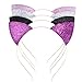 Mudder 4 Pieces Glitter Cat Ear Headbands Kitty Headbands Cat Ear Hair Hoops for Daily Wearing and Party Decoration