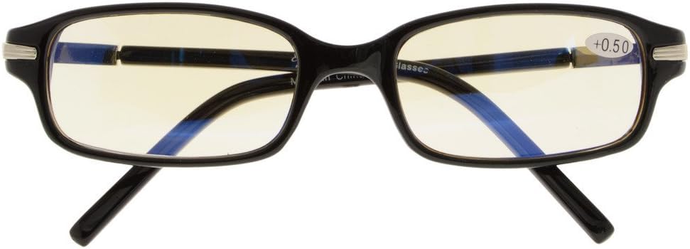 Reduce Eyestrain,Anti Blue Rays,UV Protection Spring Hinge Computer Gaming Reading Glasses