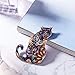 BeeSpring Animal Brooch Fashion Retro Acrylic Cat Brooch (Squattin)）