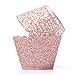 UNIQLED Filigree Artistic Bake Cake Paper Cups Little Vine Lace Laser Cut Liner Cupcake Wrappers Baking Cup Muffin Holder Case for Wedding Birthday Party Decoration (60, Pink)
