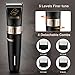 E-More Professional Cat Dog Clippers Low Noise Rechargeable Cordless Electric Pet Grooming Kit Tool Dog Hair Trimmer with Comb Guides scissors Nail Kits for Animals (Black)