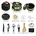 NEWSTYLE Camping Cookware, 15Pcs Backpacking Gear Hiking Outdoors Non Stick Camping Cookware Set 1-2 People Lightweight Compact Durable Pot Pan Bowlsthumb 1