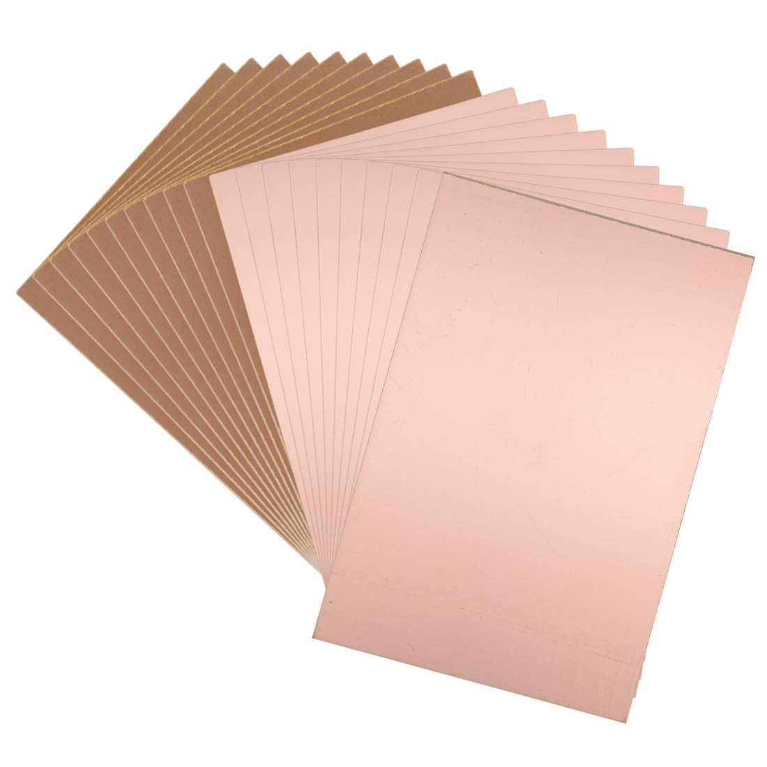 sourcing map Single-Sided Copper Clad Laminate PCB Circuit Board, 180x120mm 7.09x4.72 inch, 1.5mm Thickness DIY Prototyping PCB Board, Name Board, 10pcs