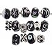 RUBYCA Murano Lampwork Charm Glass Beads Tibetan Crystal European Charm Bracelet Mix Assortment