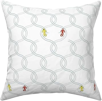 Amazon Com Roostery Throw Pillow Retro Vintage Ski Skiing Winter