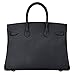 Ainifeel Women's Padlock Handbags with Golden Hardware (30cm, Black)
