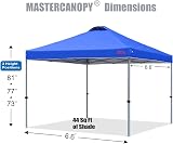 MasterCanopy Durable Ez Pop-up Gazebo Tent 2x2M Blue Roller Bag view 2