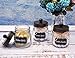 Amolliar Mason Jar Bathroom Vanity Organizer - Rustic Farmhouse Decor Bronze Bathroom Accessories - Qtip Dispenser Holder Canister Glass for Q-Tips,Cotton Swabs,Rounds,Ball,Flossers/Bronze