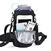 OYATON 32oz Insulated Water Bottle Carrier With Strap, Black, Fits 32oz Bottles, Walking Travel Hiking, With Pocket and Handle