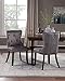 LZ LEISURE ZONE Dining Chairs Set of 2, Velvet Upholstered Grey Accent Chair Button Tufted Armless Chair with Nailhead Trim and Back Ring Pull, with Upgraded Size: 19.7 x 19.7 x 36.4 inches