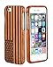 SunSmart Unique Handmade Genuine Natural Wood Wooden Hard bamboo Case Cover for iPhone 6 plus 5.5'' (rosewood-the stars and stripes)