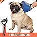 Just Happy Pets 3 In 1 Pet Grooming Glove- Soft Pet Deshedding Tool + Pet Massage + Furniture Pet Hair Remover- Pet Groomer Mitt For Short & Long Hair Dog, Cat, Rabbit, Horse +BONUS Pet Dematting Comb
