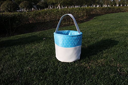 Easter Bucket Dot Easter Basket for Children Egg Hunt (Blue) - Thumbnail 6