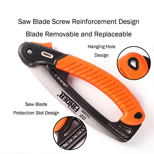 Heavy Duty Professional Folding Pruning Saw with 9-inch Curved Blade, Best Folding Hand Saw for Pruning Trees, Trimming Branches, Camping, Clearing Forest Trails. - Thumbnail 4