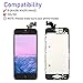 For iPhone 5 Screen Replacement Home Button, Arotech 4.0 inch Full Assembly LCD Display Digitizer Touch Screen Repair Tool Kit Tempered Glass (i5 Black)