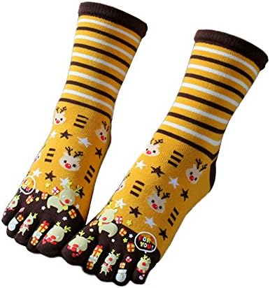 Awayyang 2 pairs of Comfort Cotton Socks for girls Cute ankel thumb Socks (Yellow)