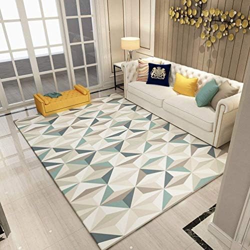 WGFGG Rectangle Carpet Nordic Style Living Room Bedroom Large Area Rug Modern Minimalist Sofa Bed Side Pad No Mites Non-Slip Kids Crawl Mat Geometric Pattern, Customizable (Size : 200x300cm)