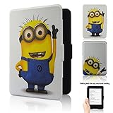ACdream Ultra Slim New Desigh PU Leather Magnetic Smart Cover Case for Kindle, 6'' Glare-free Touchscreen Display - Cartoon Minions
