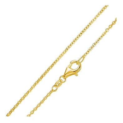 MATERIA Gold Ankerkette 925 Sterling Silber 1mm Halskette vergoldet in 40-80cm verfügbar #K61