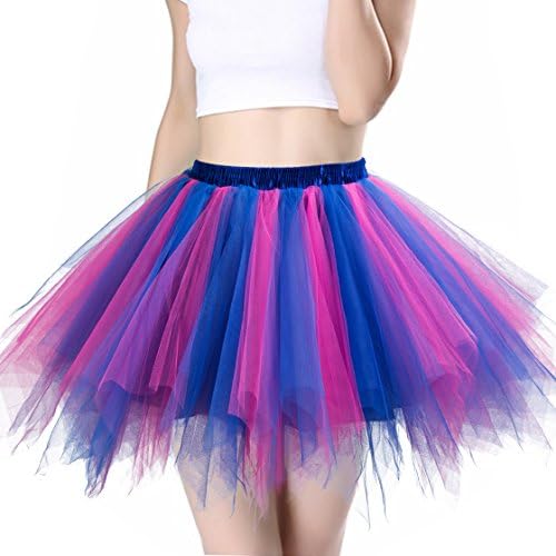 Tutu Skirt, Princess Dresses Sparkle Halloween Ballet Bubble Skirts Women's 50s Vintage Petticoat Party Accessory Tutu Skirt Color D